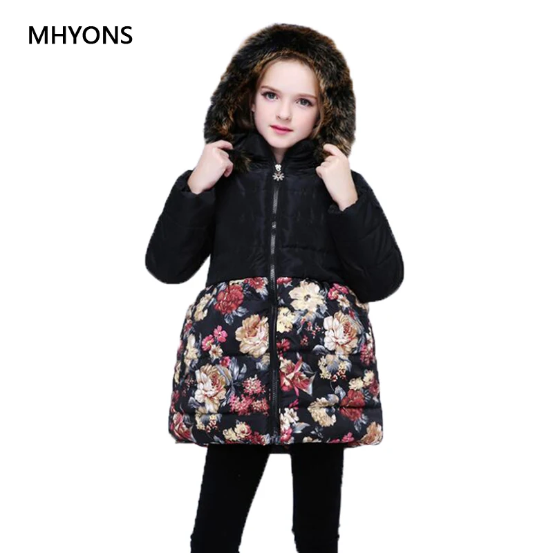 2018 модная зимняя куртка для девочек детское теплое пальто детская хлопковая с