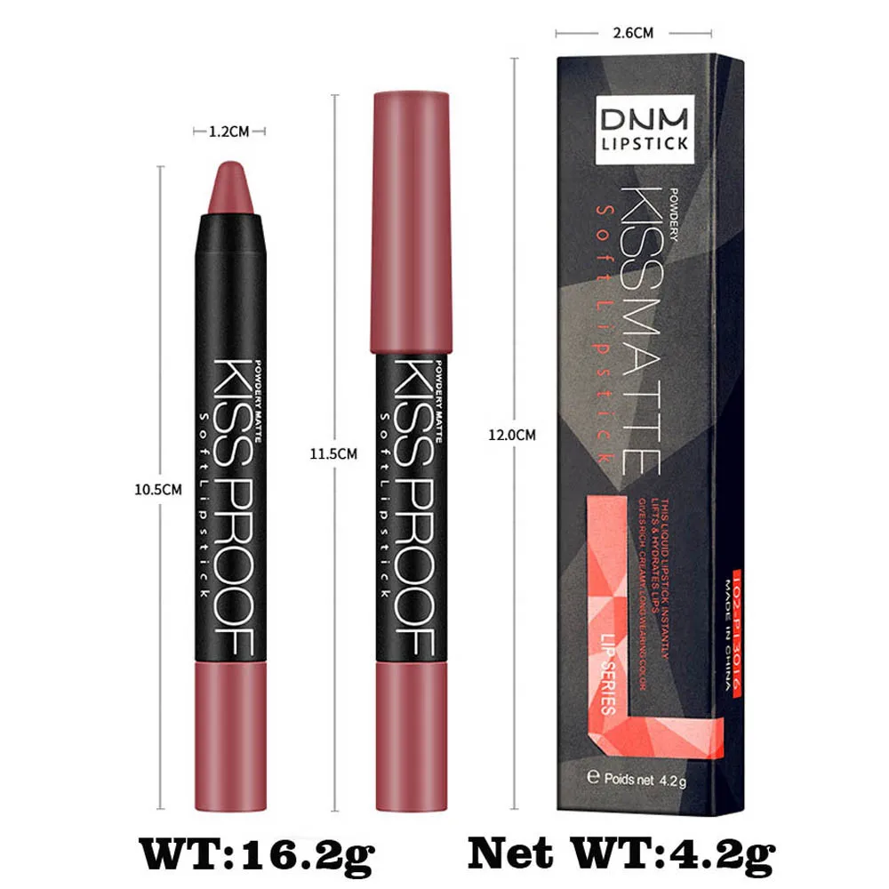 Waterproof Lipstick Matte Pumpkin Color Eat Earth Rich Vitamin E Moisturizing Fashion Design high Quality G605 | Красота и здоровье