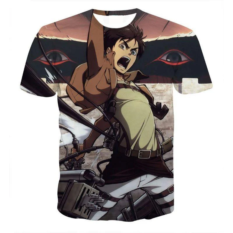 5 Футболка Attack on Titan мужские 3d футболки с аниме рисунком Мужская футболка уличная футболка Homme летний обычный тройник одежда для мальчиков топы - Цвет: 5