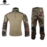 emersongear combat uniform hunting clothes camouflage ghillie suit emerson woodland tactical pants with knee pads em6974