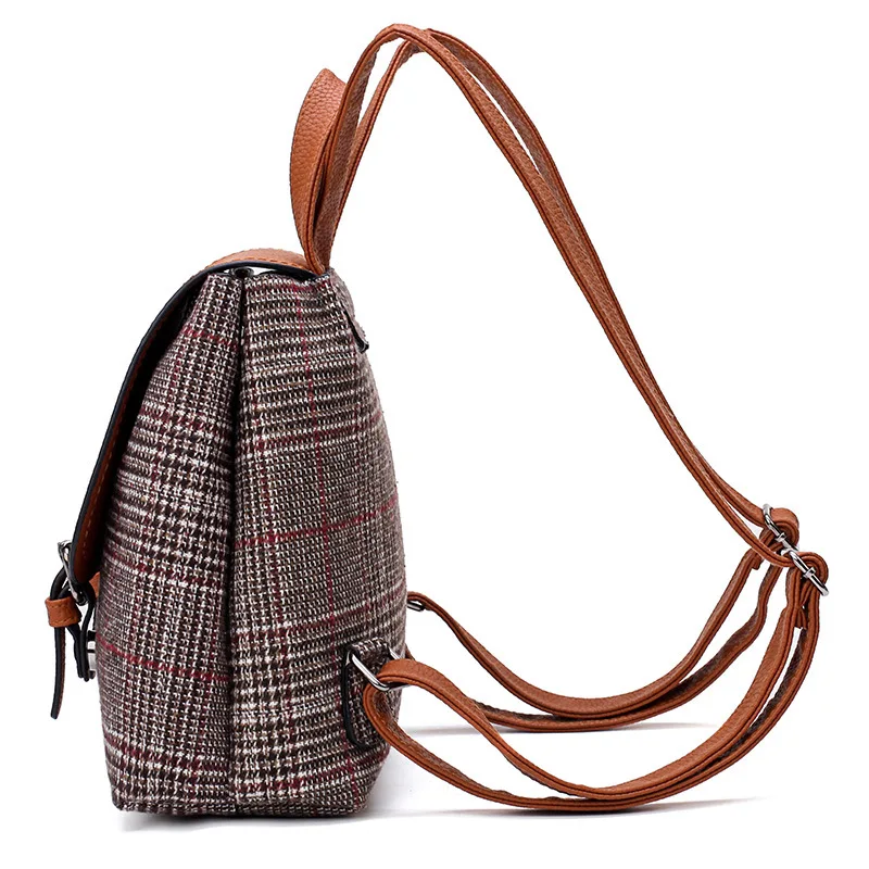 Женский шерстяной рюкзак в сеточку для путешествий и Сумка тоут из искусственной