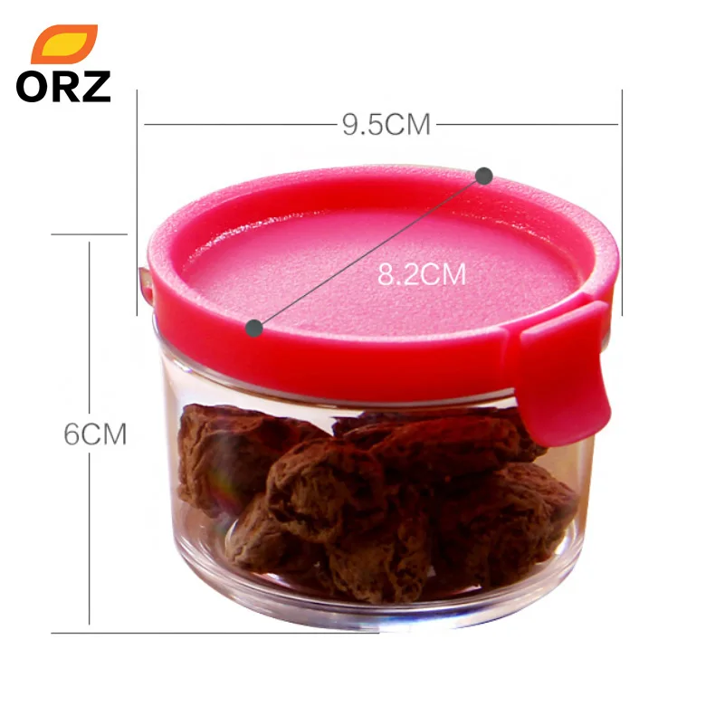 ORZ 4 шт пластиковая банка с коробка для хранения крышкой Органайзер канистра