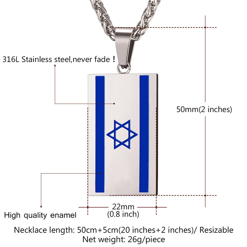 Ожерелья и подвески с флагом иирала ожерелье из нержавеющей стали желтого золота