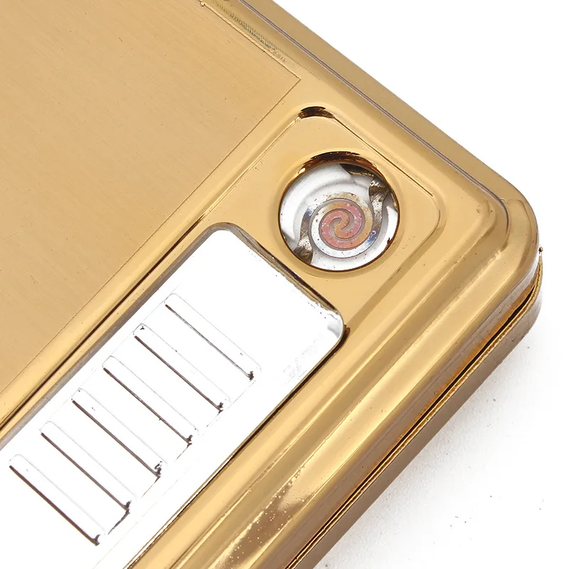 Cigarette Box with Removable USB Electronic Lighter Flameless Windproof Tobacco Case Hold 20 Pcs Cigarettes | Дом и сад