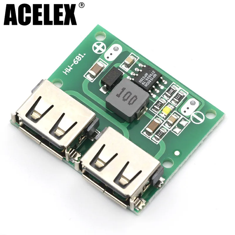 10 шт. 12V24Vto5V DC-DC понижающее зарядное устройство Модуль питания Двойной выход USB
