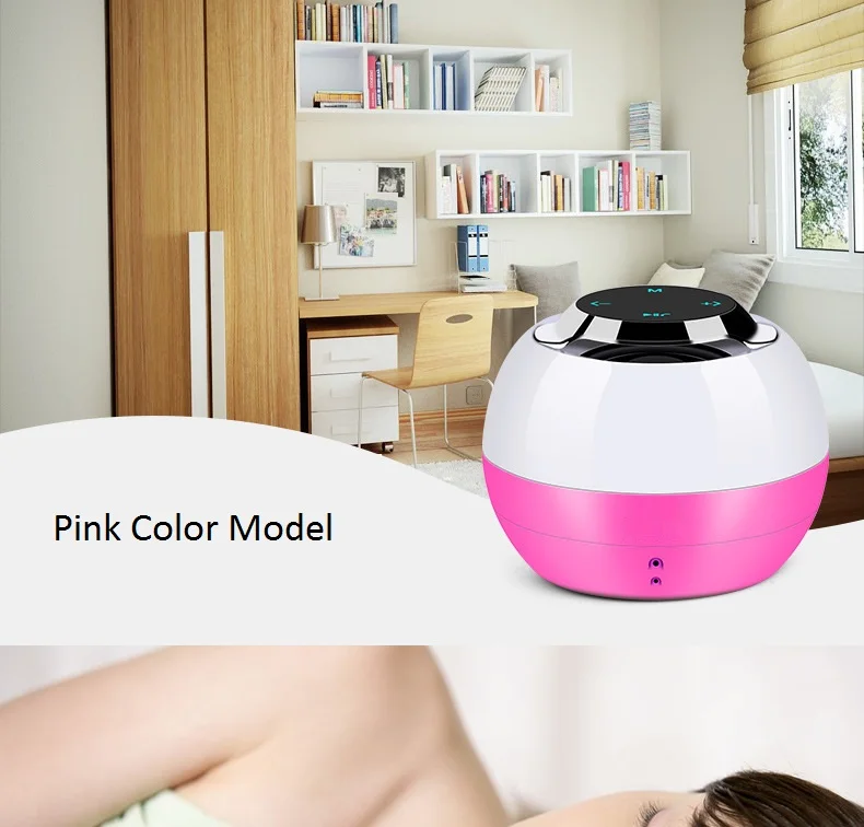 Розовый цвет портативный открытый Bluetooth динамик светодиодный Беспроводной HiFi s