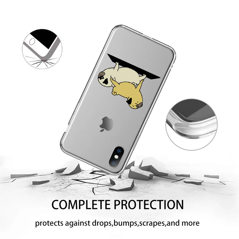 Прозрачный чехол USLION для iPhone 5 6 6s 7 8 Plus мягкий прозрачный ТПУ X XS XR Xs Max |