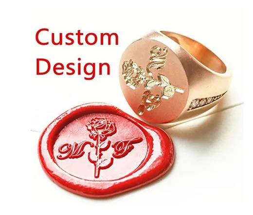 Новое персонализированное Золотое кольцо на заказ с логотипом и инициалами