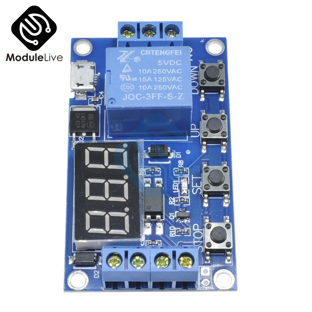 Цифровой светодиодный дисплей с микро USB 5 В|switch relay module|switch relaycycle timer |