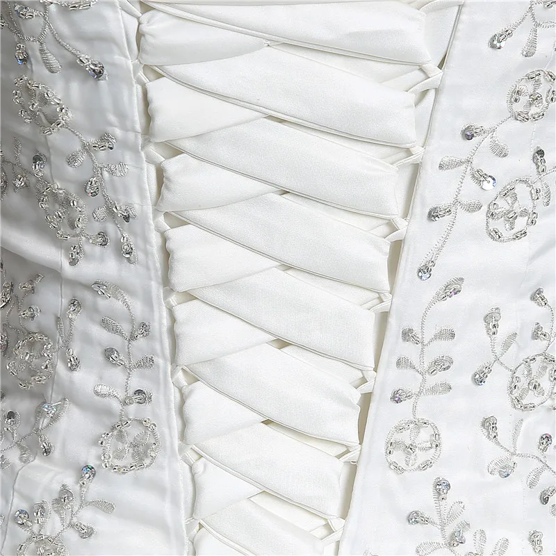 Без бретелек Белый часовни Поезд принцессы высококлассные 2018 Новый Для женщин