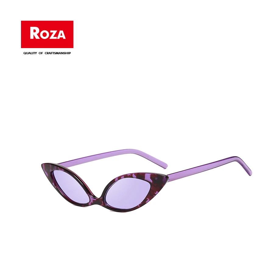 

Roza Sunglasses For Women Small Cat Eye Sexy Vintage Sun Glasses Purple Yellow drops shades Gafas De Sol Female UV400 RZ0713