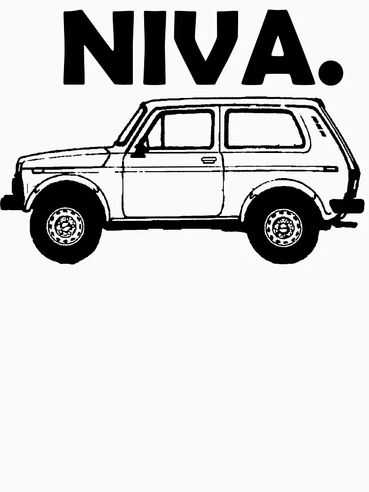 Футболка Lada Niva русская машина внедорожник 4X4 Новинка 2019 хлопковая футболка с