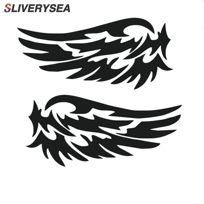SLIVERYSEA 1 пара наклеек на Крыло ангела автомобильные наклейки зеркало заднего вида