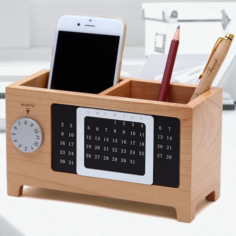 Естественный деревянный стол Коробка для хранения простой Дизайн DIY