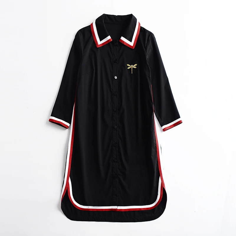 2018 г. осенние модные повседневные платье Для женщин Высокое качество Горячая