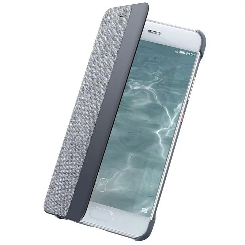 Антидетонационные кожаные чехлы для Huawei P10 Оригинальный чехол умный кожаный с