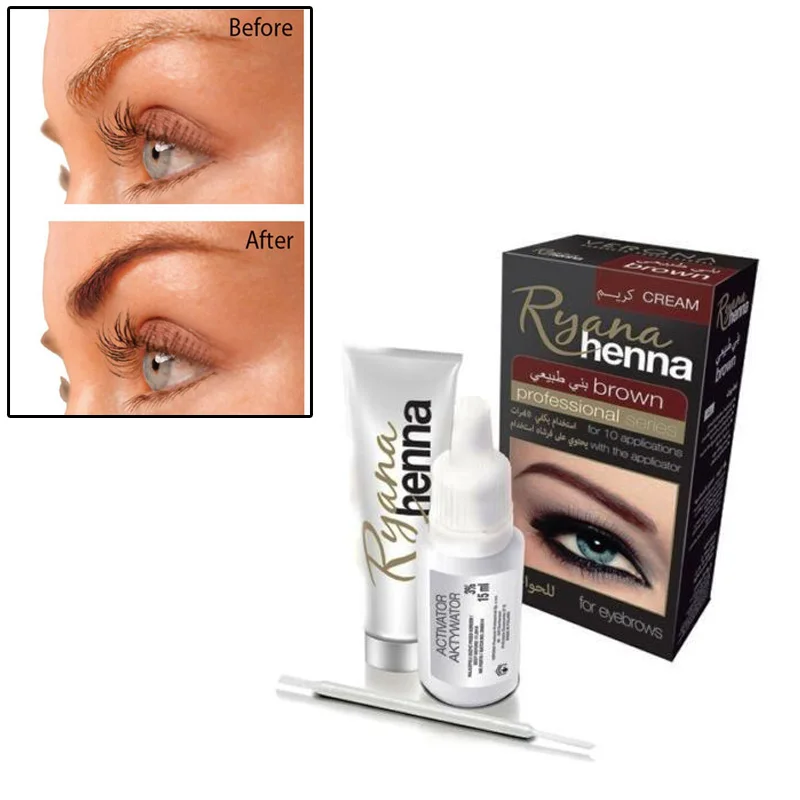 Набор для контурного окрашивания бровей 28 дней натуральный набор Черная кисть