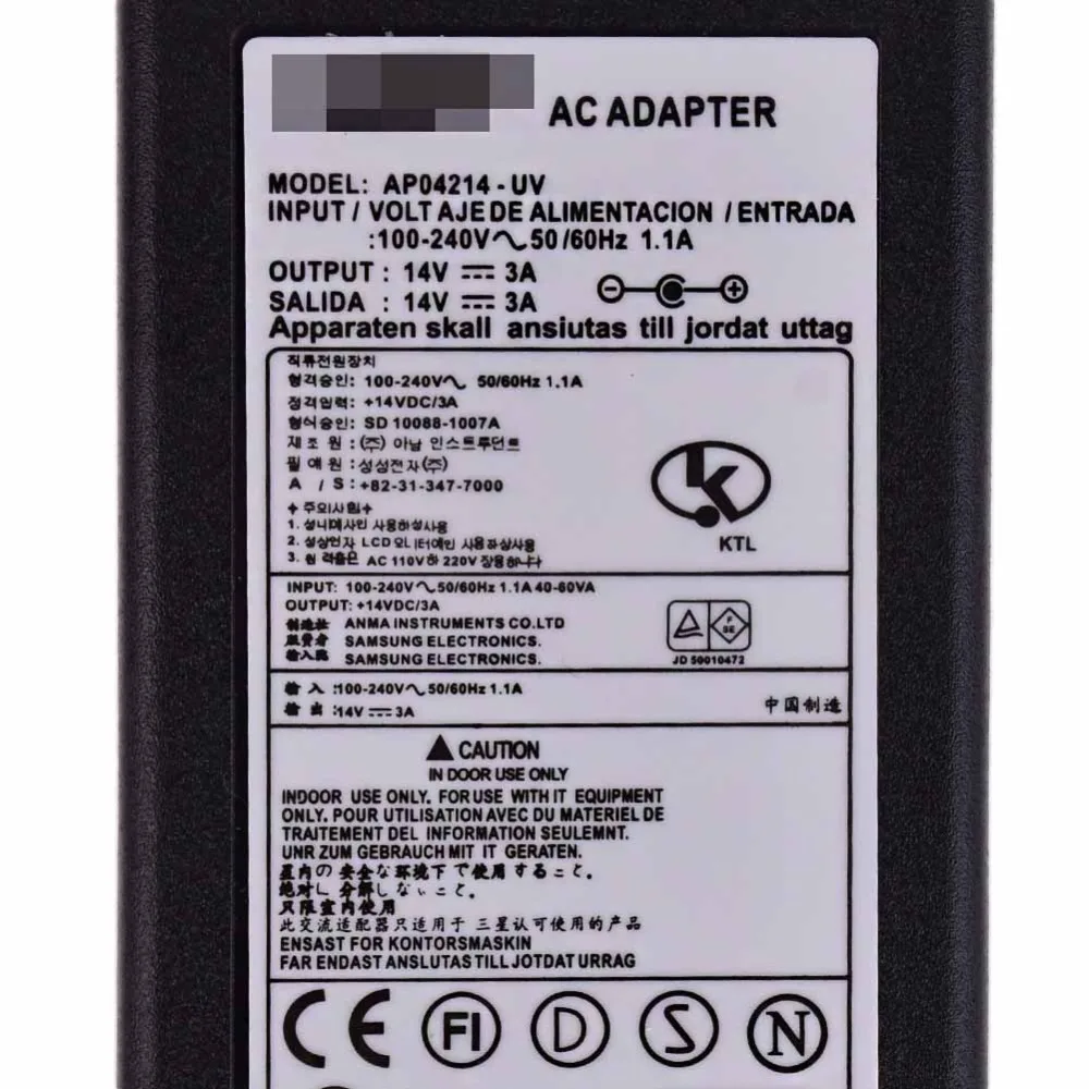 AC100V-240V для samsung S22A300B S23A300B S19A300B S20A300B адаптер питания компьютерное зарядное устройство