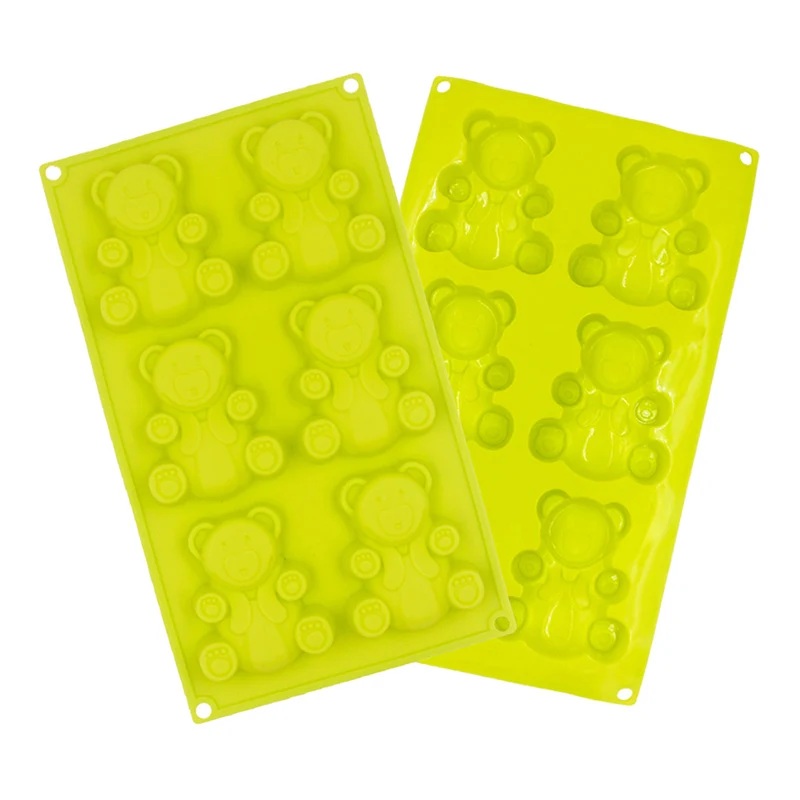 Силиконовая форма для торта 6 отверстий печенья Медведь Форма шоколада DIY