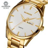 ochstin luxury brand business mens quartz watch casual watches men wristwatches stainless steel strap gold band date hours