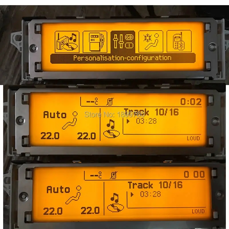 Оригинальный дисплей с поддержкой USB и Bluetooth желтый монитор 12 контактов