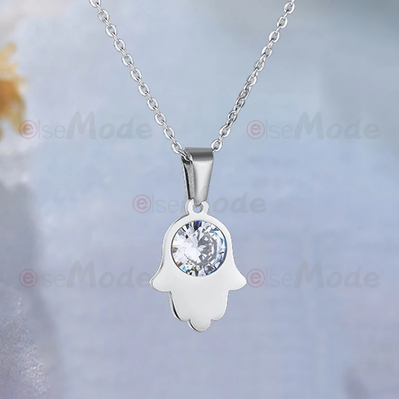 Лидер продаж подвеска ELSEMODE из нержавеющей стали ожерелье с фианитами