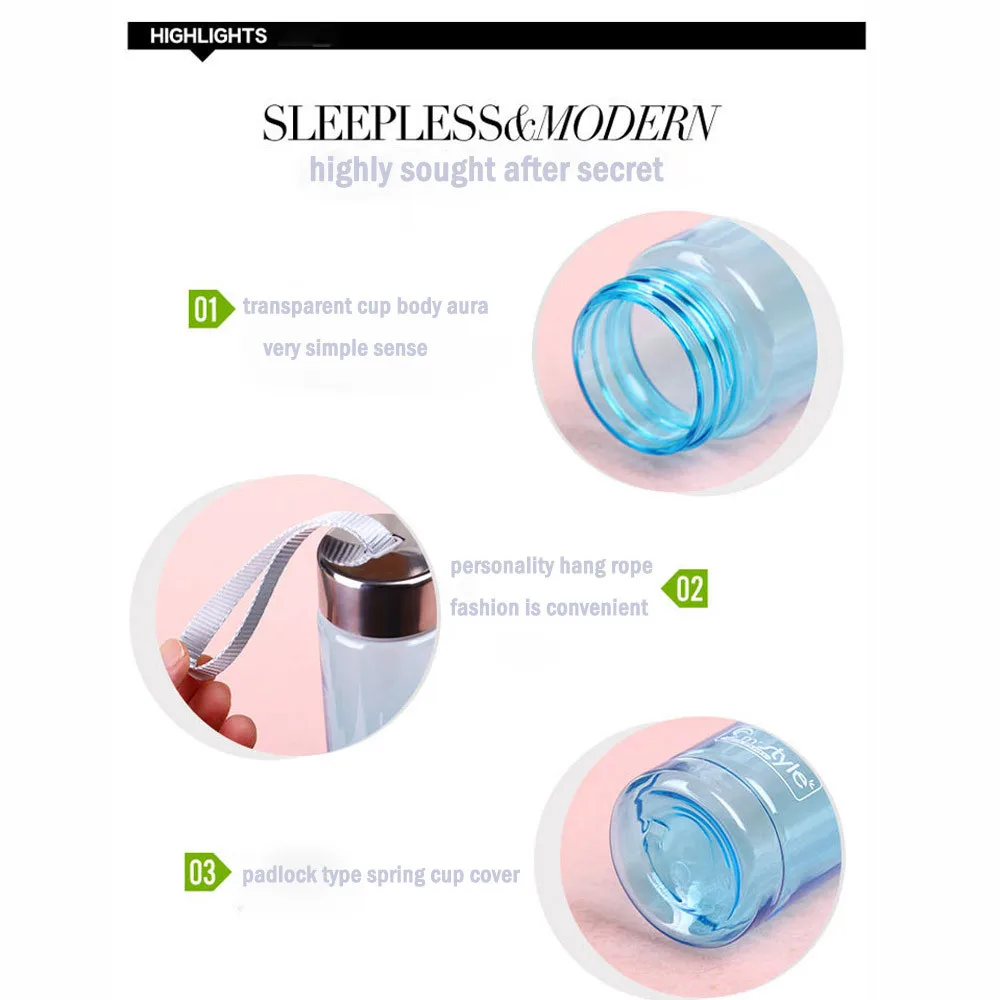 280 мл чашка для кемпинга на открытом воздухе креативный прозрачный цветной