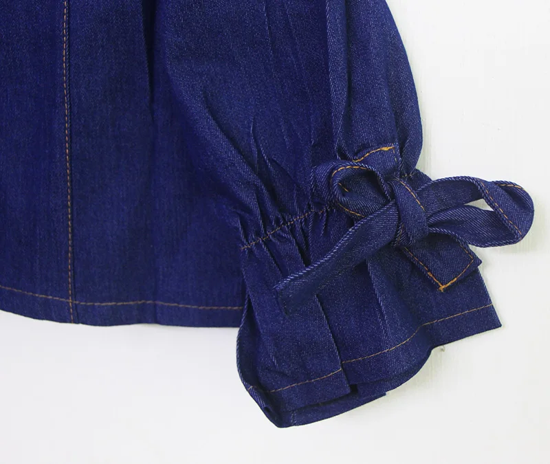 Женский джинсовый комплект ALPHALMODA с бисером блузка + широкие штаны до середины