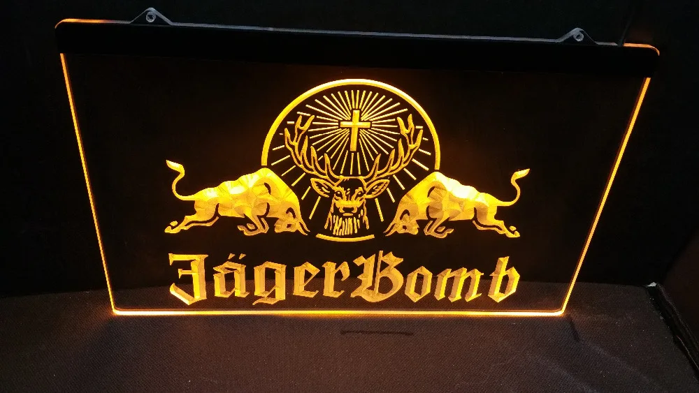 B 271 Jagermeister Jager бомба голова оленя пивной бар Паб клуб 3d знаки светодиодный