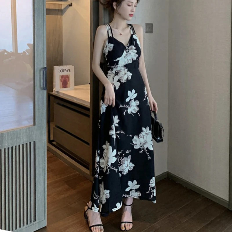 Женское шифоновое платье Fitaylor Пляжное Платье макси с глубоким v-образным вырезом