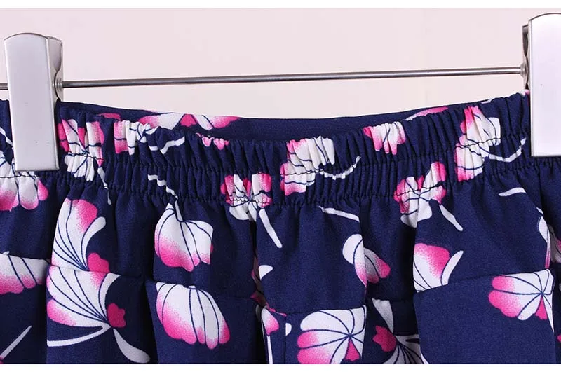 Модные плиссированные мини-юбки в западном стиле с листьями для девочек модные