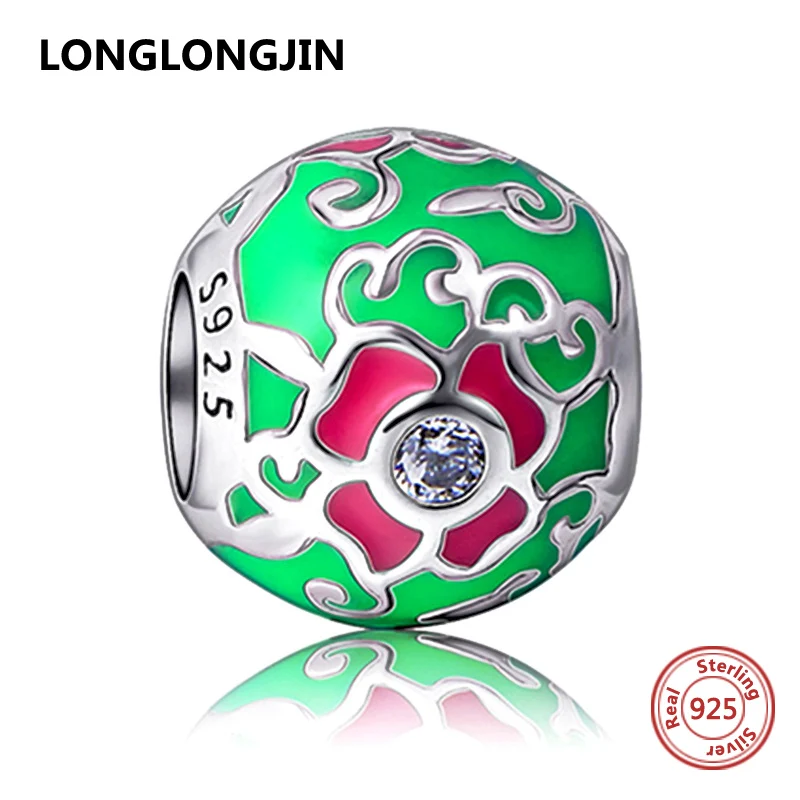 2017 New Arrival 925 Sterling Silver Beads With Clear CZ Charms Fits Pandora Bracelet Authentic DIY Jewelry Beads|beads beads|beads silver 925beads |