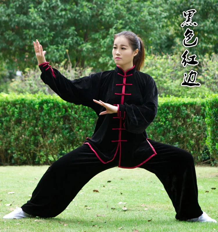 2019 Women Men Thick Warm Kungfu Suit Top Shirt Pants Martial Art Clothing Tai Chi Practice Coral Velvet Winter New | Тематическая