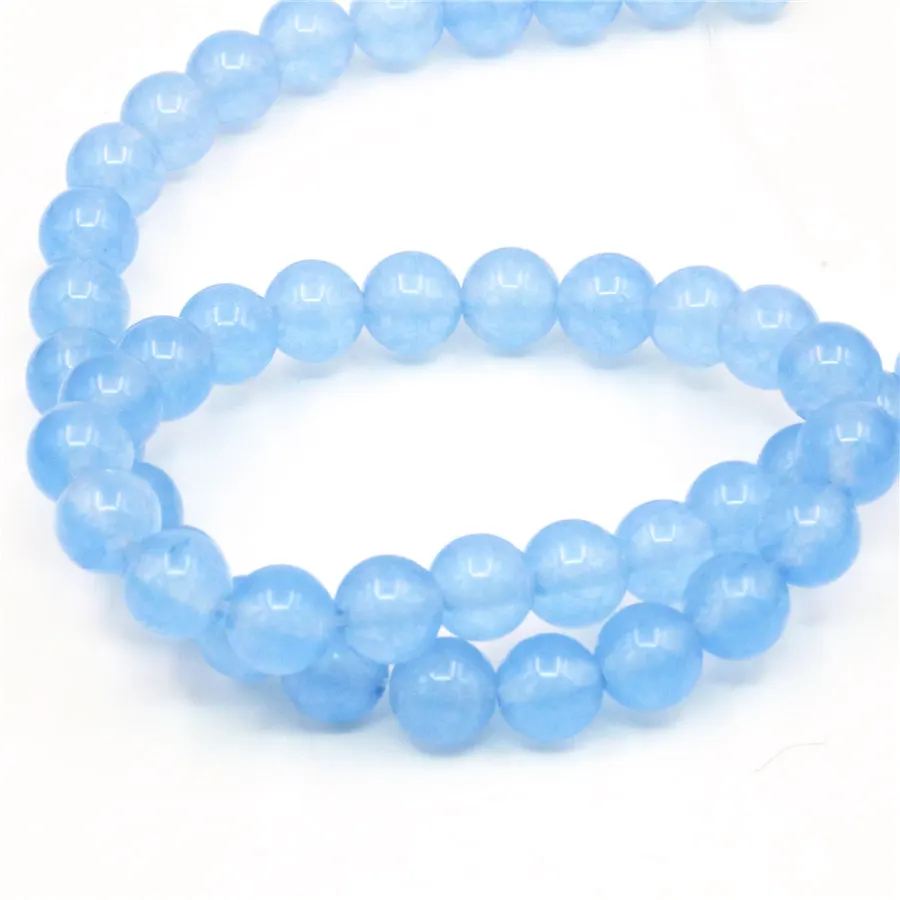 Модные бусины ювелирные изделия многоразмерные небесно-голубые полудрагоценные