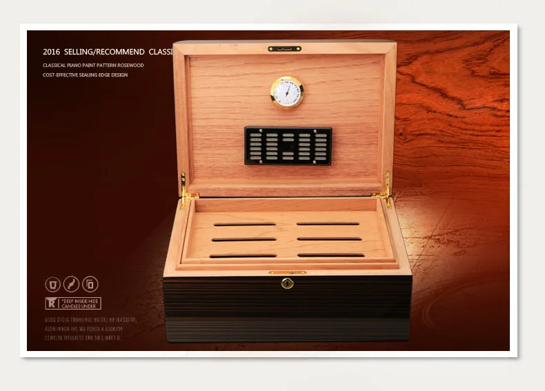 CIGARLOONG, коробка для сигар, деревянная коробка для сигар, хьюмидор для сигар с ручкой, увлажнитель для сигар, HH-105