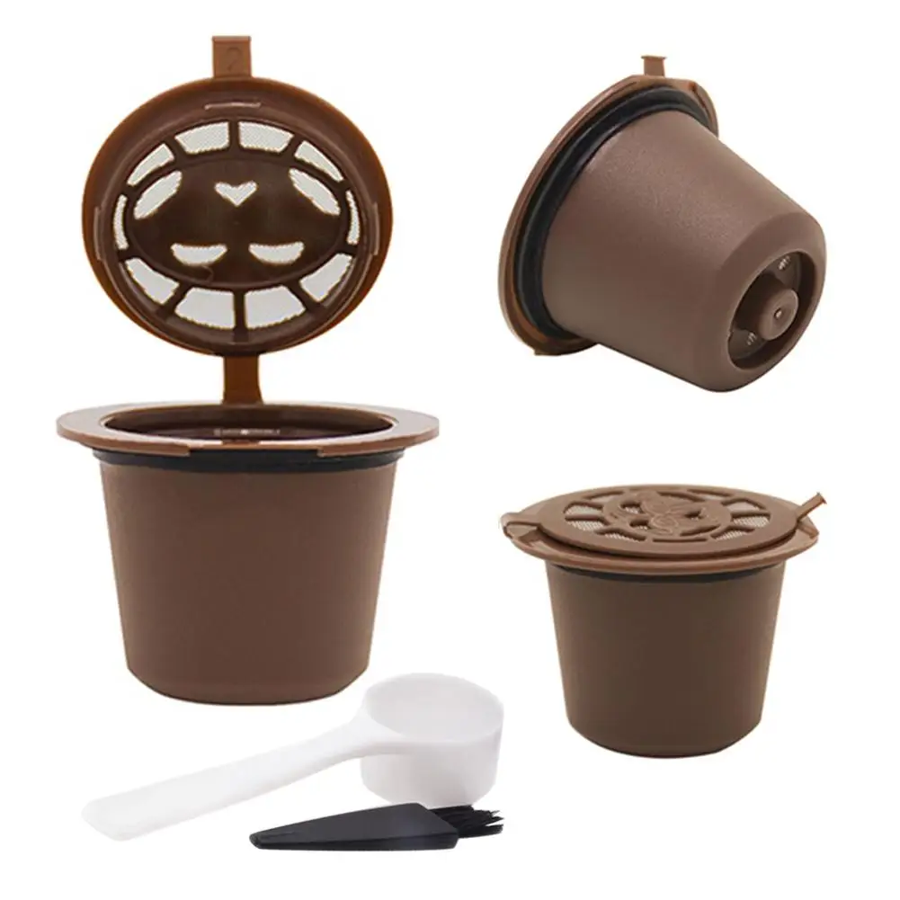 3 предмета кофейные капсула многоразовая капсула для кофе фильтры для Nespresso с ложка-кисточка кухонные аксессуары