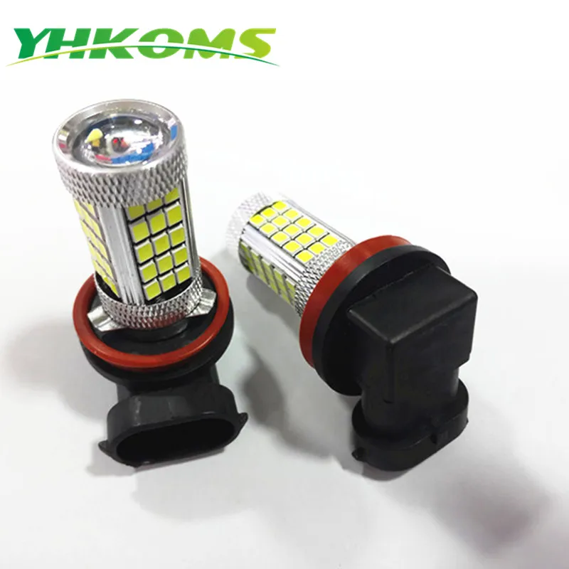 YHKOMS H11 Противотуманные фары светодиодные лампы 50 Вт яркие SMD чипы 2835 H8 H9 лампа с