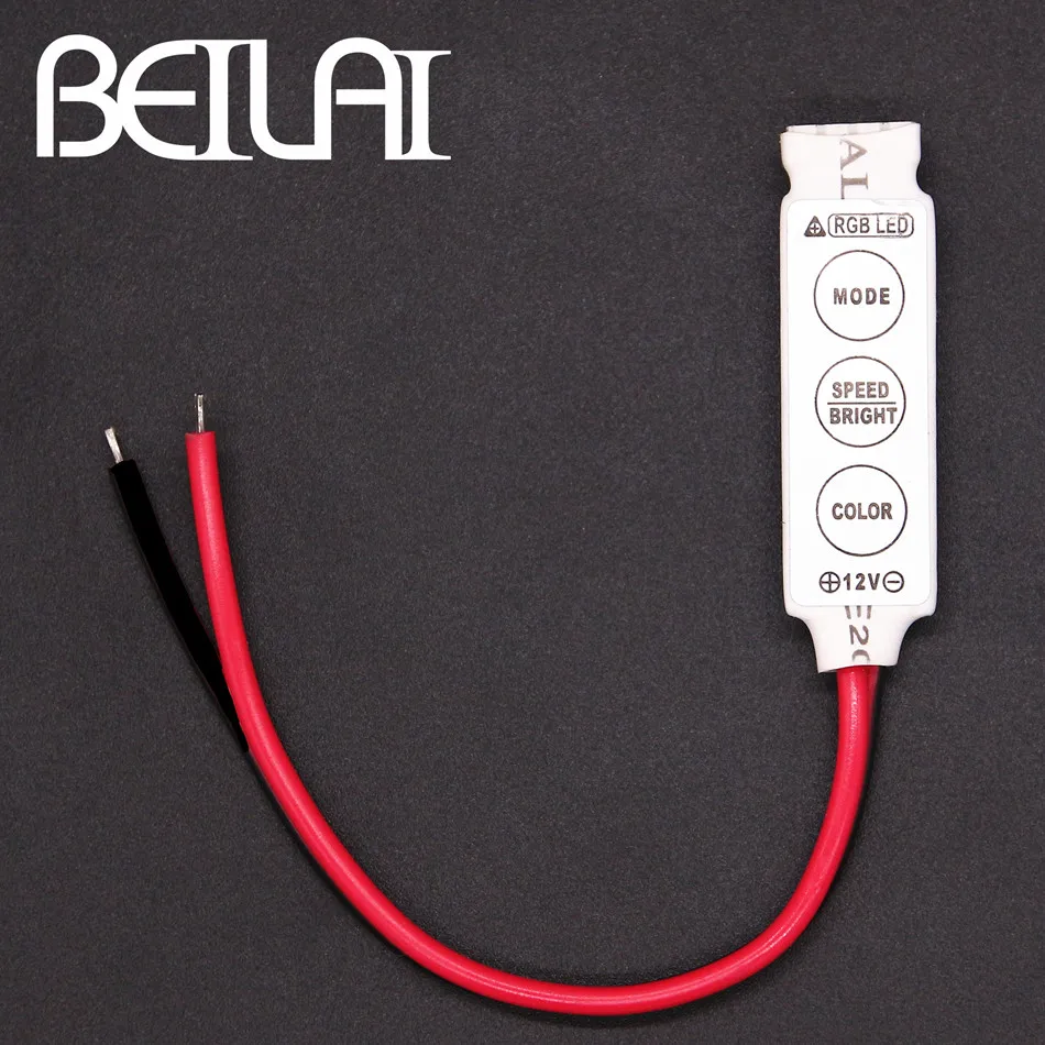 DC 12 V 6A светодиодный регулятор регулятора RGB Mini 3Key пульт дистанционного