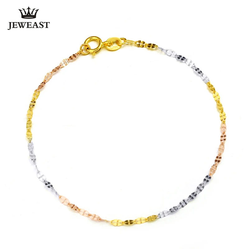 Женские браслеты из чистого золота 18 карат Изящные Ювелирные изделия подарок с