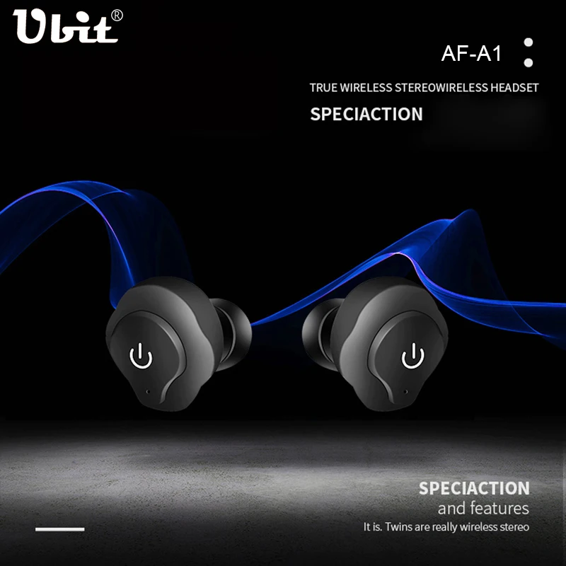 Ubit AF-A1 настоящие беспроводные наушники 2 шт. Спортивные Bluetooth 4 гарнитуры с