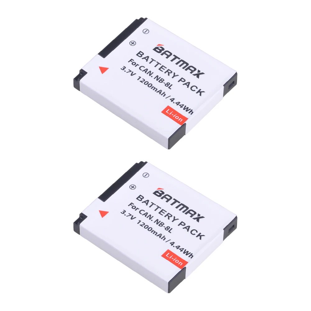 Аккумулятор для фотоаппарата 2 шт 1200 мАч NB 8L NB8L + зарядное устройство USB с ЖК