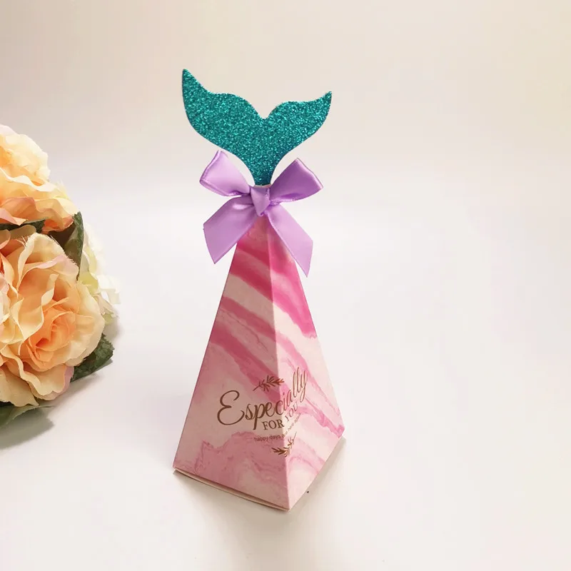 10 шт. подарочные коробки с маленькой русалочкой коробка конфет драже картонные