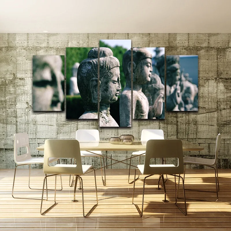 

Artistic Printed Drawing on Canvas Framed wall art picture Printed Home Decor Spray Oil Painting Decoration Buddha statue AE0694