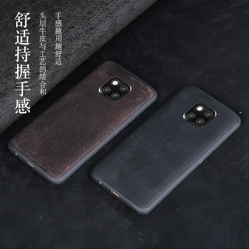 Чехол для телефона huawei mate 20 9 10 Lite P10 P20 Pro Чехол из воловьей кожи винтажная текстура задняя крышка для Honor 8X Max 9 10 ретро чехол s