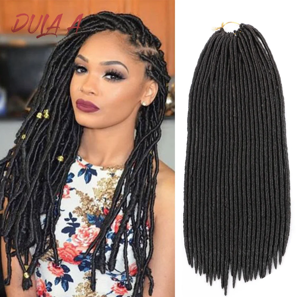 Dula A Faux locs синтетическая оплетка волос крючком плетение для черный женщин 24 пряди