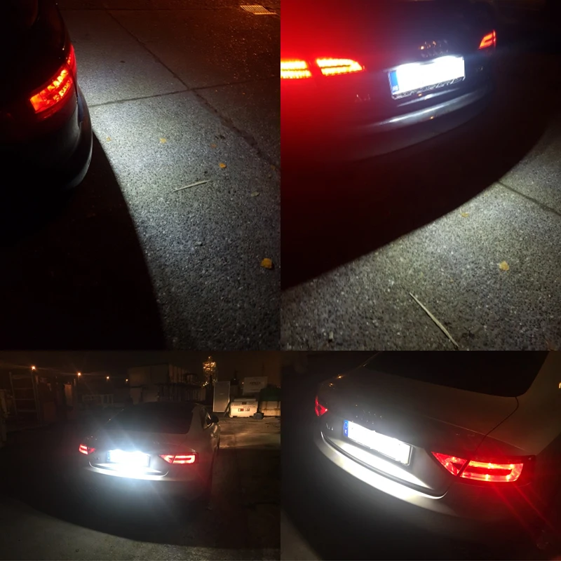 Автомобильный светодиодный номерной знак Canbus 2 шт. 12 В 6000 К белый для Audi A6 C5 4B RS6 Plus