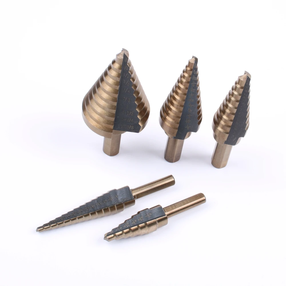 5 DRILL BITS 5 шт. Шаг сверло набор Hss Кобальт несколько отверстий 50 размеры SAE ступенчатые сверла 1/4-1-3/8 3/16-7/8 1/4-3/4 1/8-1/2 3/16-1/2 сверла - Цвет: 5 DRILL BITS