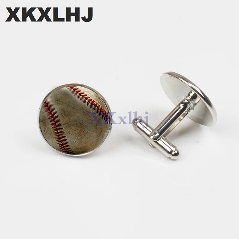 

XKXLHJ 1 Pair New Fashion 20mm cufflink Baseball Cufflinks Perfect Gift For Baseball Fan Men Shirt Cuffs Button Cuff Links Men