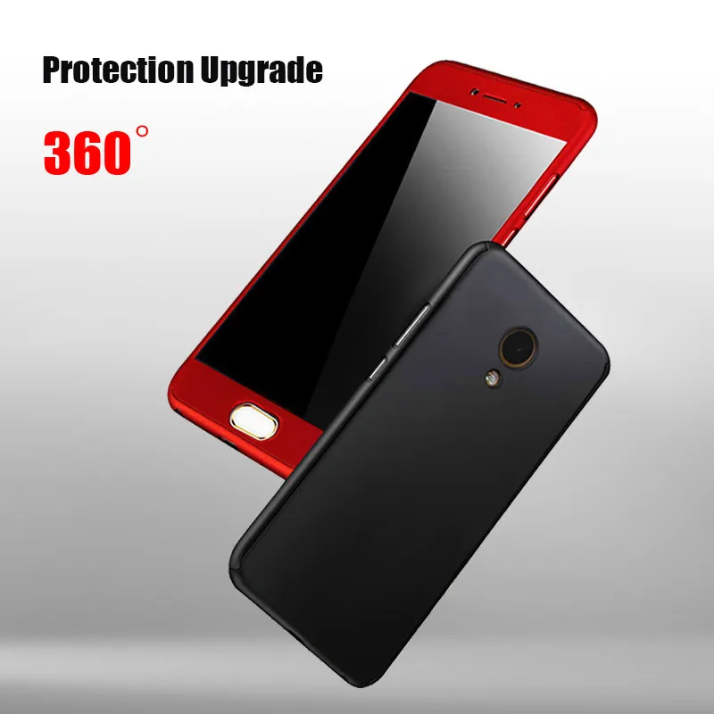 Meizu M6 M5 note M3 M6S полное покрытие 360 градусов Роскошный Матовый Жесткий пластик чехол