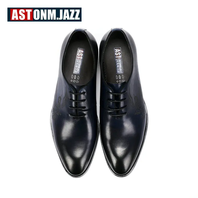 Мужская кожаная повседневная обувь деловые мужские туфли из натуральной кожи